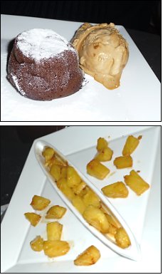 Photo restaurant paris Les Colock - G�n�reux mi-cuit au chocolat et Speed boat d'ananas r�ti