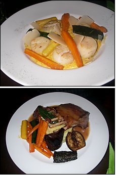 Photo restaurant paris La Baraque - Carr� d'agneau au thym et Coquilles saint-jacques � la citronnelle