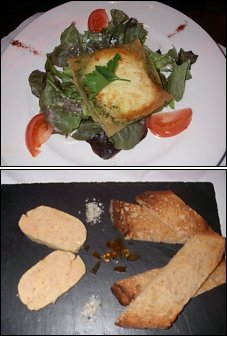 Photo restaurant paris La Place Royale - Croustillant de ch�vre aux herbes�et press� de foie gras 
