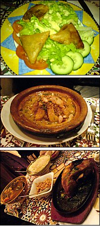 Photo restaurant paris Au P'tit Cahoua - Assortiment de Briouats,<br>suivi d'un tagine et d'un couscous M�choui
