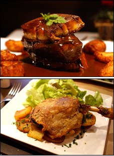 Photo restaurant paris Le Queniau - Pav� de boeuf rossini<br>et confit de canard maison