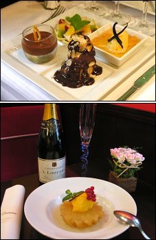 Photo restaurant paris Le Queniau - L'assiette du Queniau et ananas flamb�